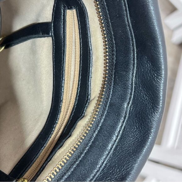 Brahmin Vintage Black Leather Crossbody Handbag Purse - Picture 9 of 14